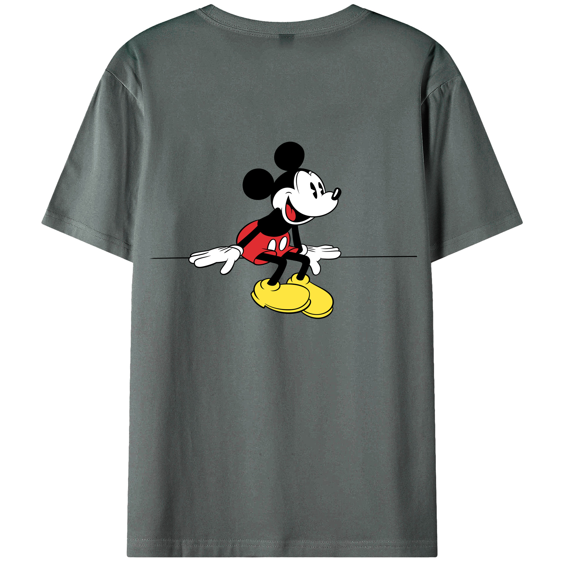 （画像用） ミッキーマウス Mickey Mouse 綿100％半袖Tシャツ（背面プリント）